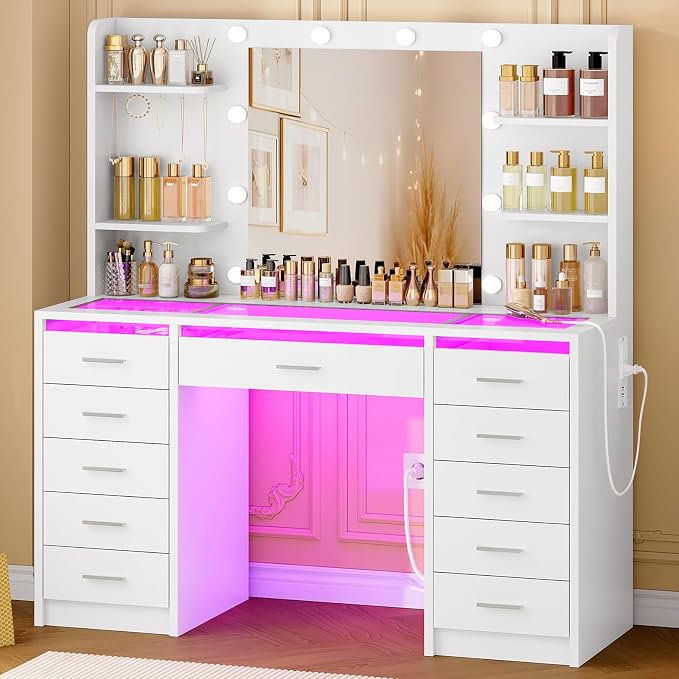 White Rgb With 11 Drawers