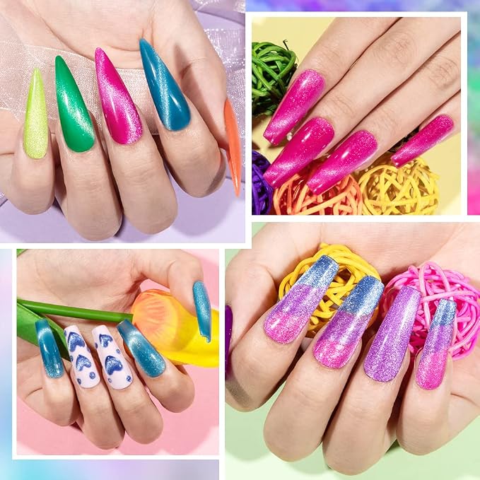 8 Colors Neon Cat Eye Gel