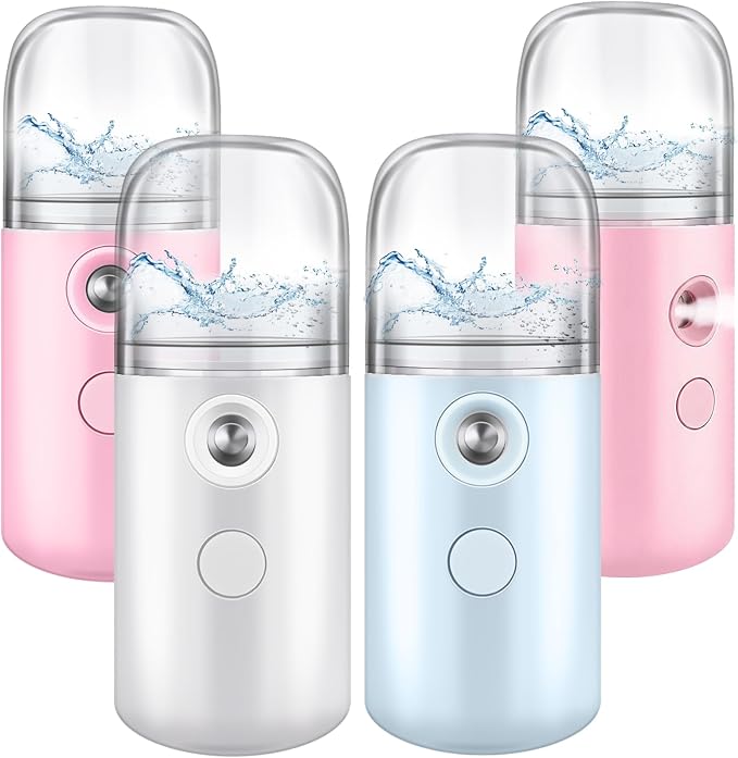 White, Light Pink, Blue, Pink