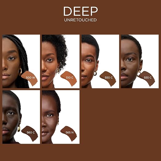555 Suede C: deep skin with cool/deep rich red undertones