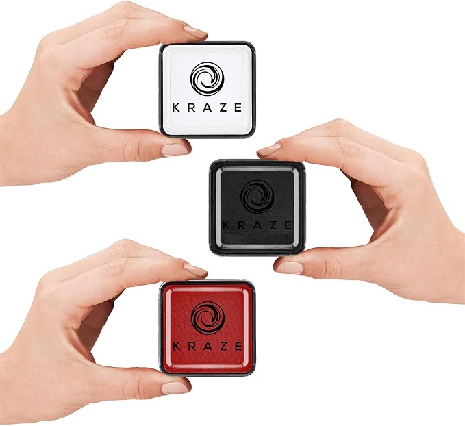 Red, Black & White 25 gm each