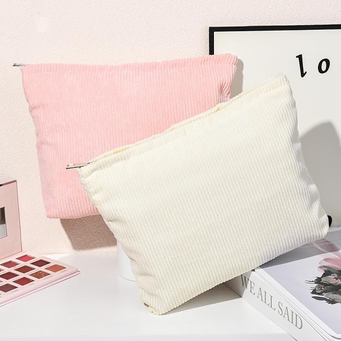 Corduroy White&Pink