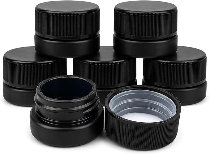 Black Glass with Black Lid