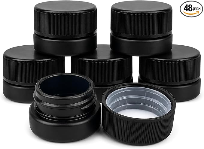 Black Glass with Black Lid