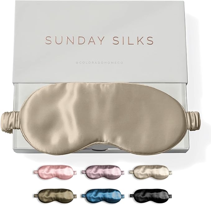 Silk Eye Mask - Nude Champagne