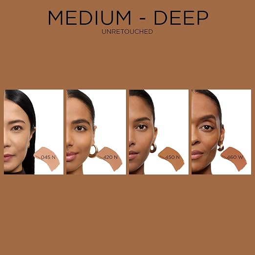 45 Sable Beige N: medium-deep skin with neutral/peachy undertones