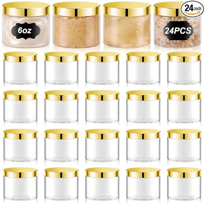 Clear with Gold Lid