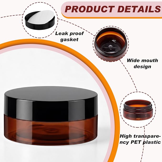 Amber with Black Lid