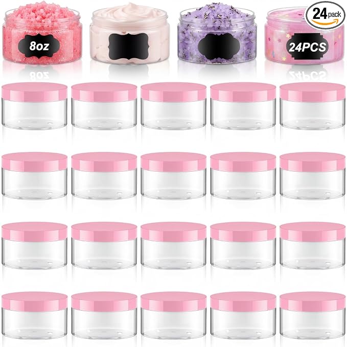 Clear with Pink Lid