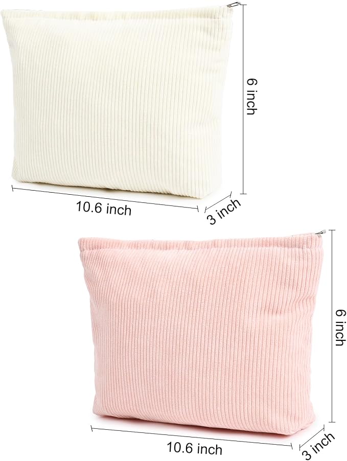 Corduroy White&Pink