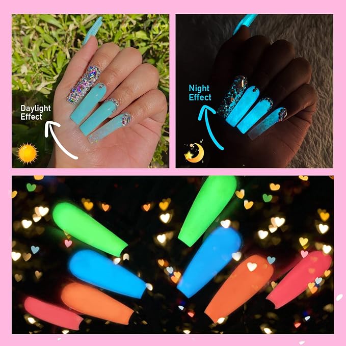 12 Colors Halloween Luminous Neon Gel Nail Polish Set