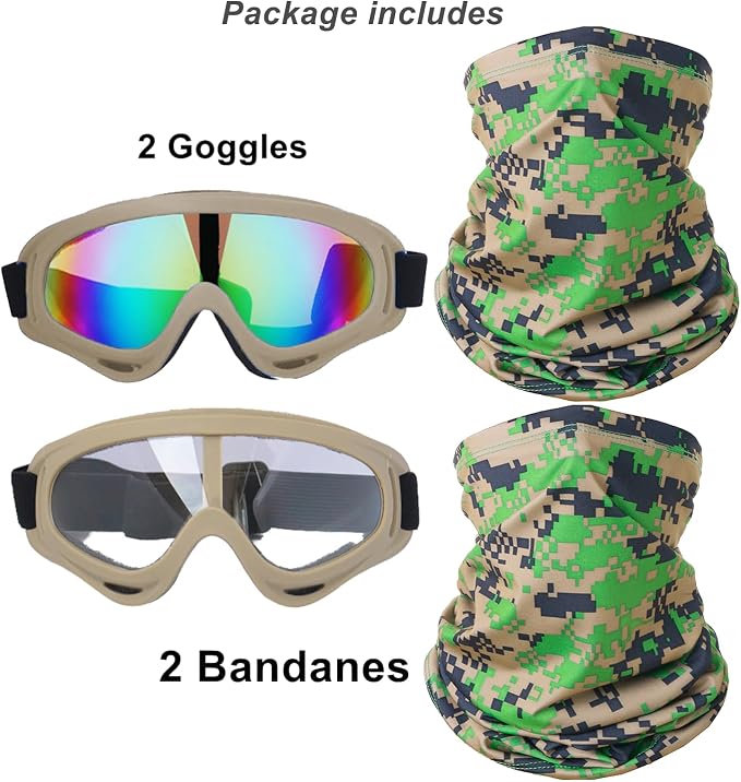Khaki/Clear+colorful Lenses