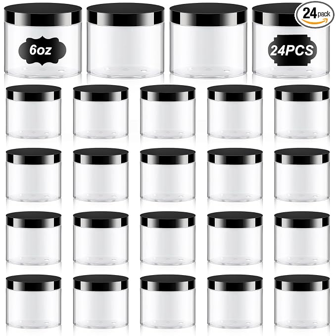 Clear with Black Lid