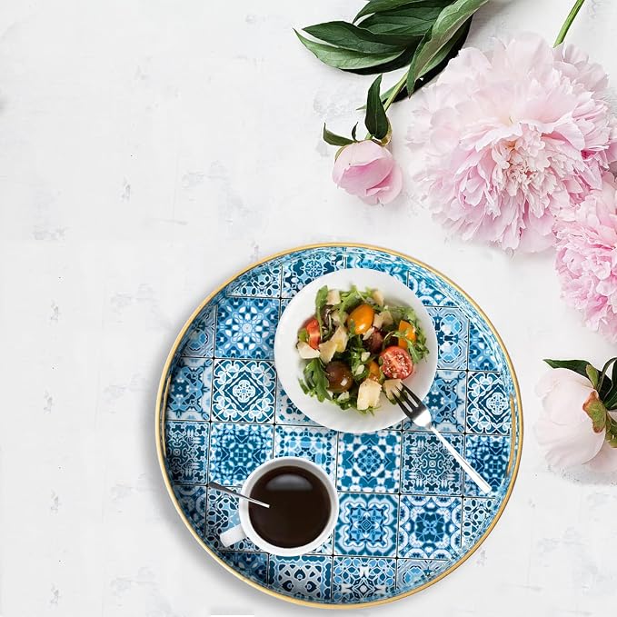 Round Blue Moroccan