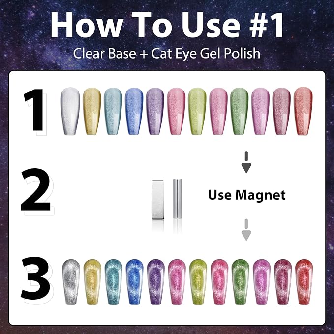 Cat Eye Gel Polish Set - 12 Colors (9D)