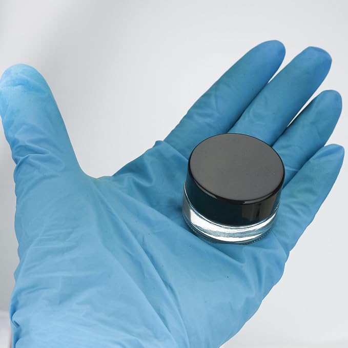 Clear jar black lid