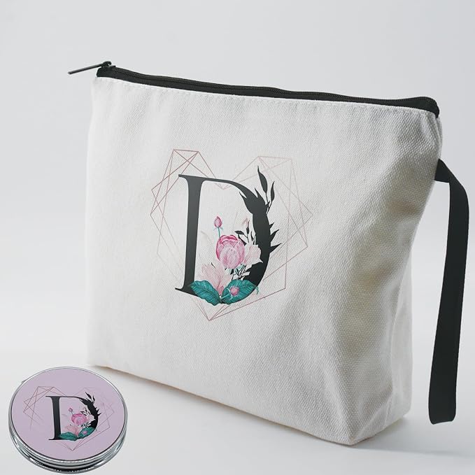 Diamond-like Ietter D Floral-white