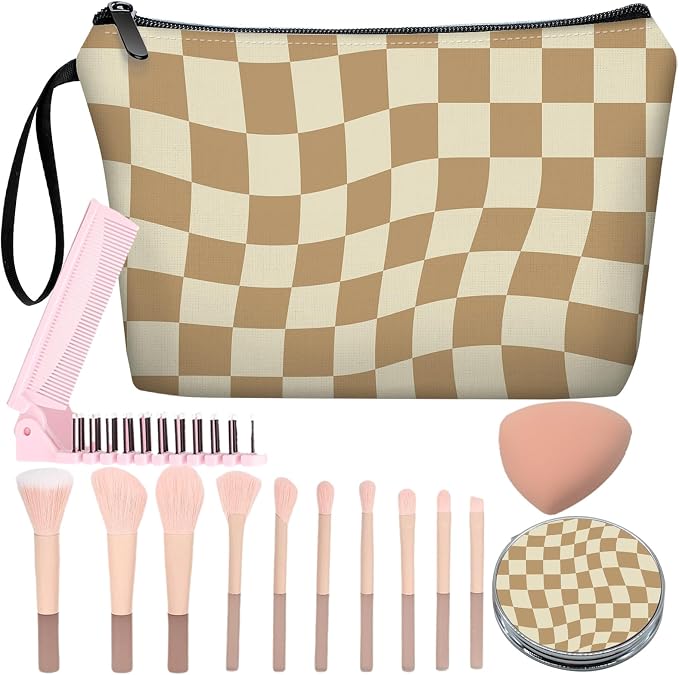 Checkered Light Brown