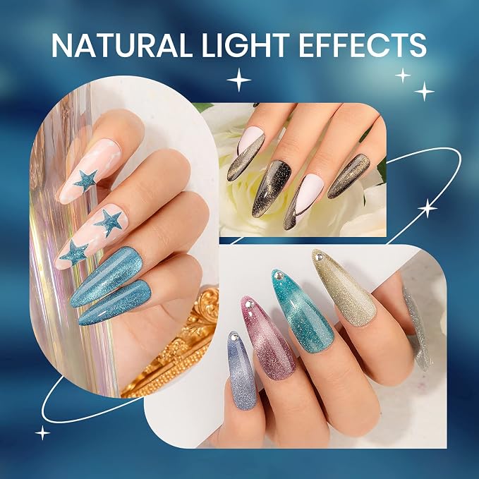 12 Colors-Reflective Cat Eye Gel