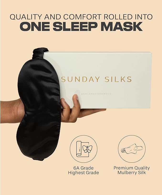 Silk Eye Mask - Midnight Black
