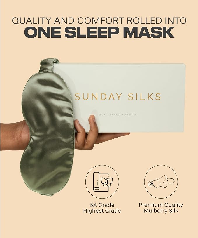 Silk Eye Mask - Olive