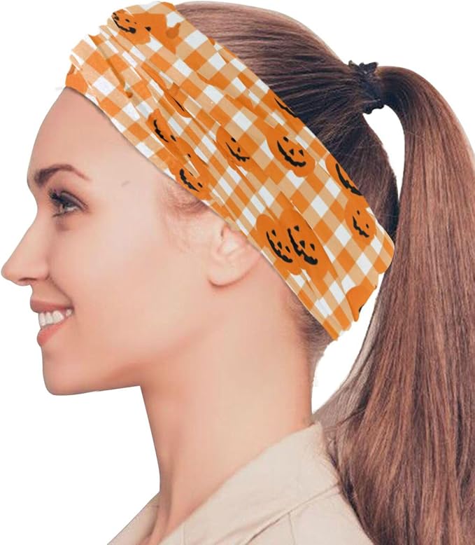 Halloween Orange Plaid Pumpkins
