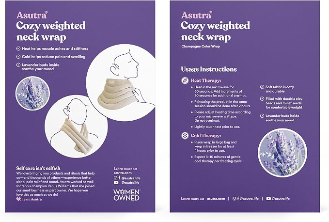 Champagne Eye Pillow and Neck Wrap Bundle
