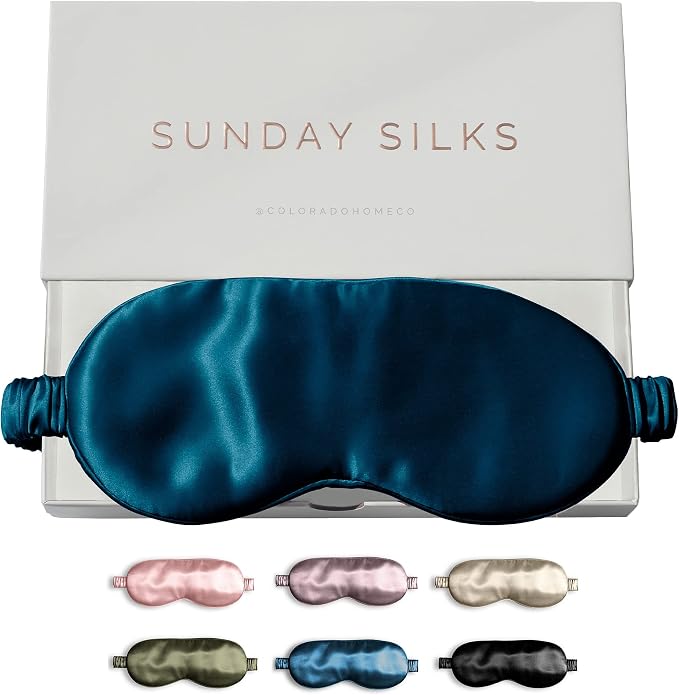 Silk Eye Mask - Midnight Blue