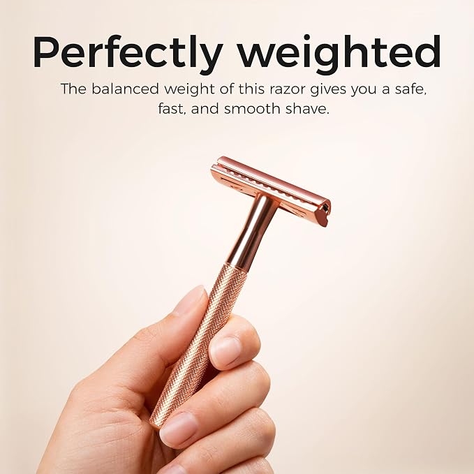 Rose Gold Razor with Stand