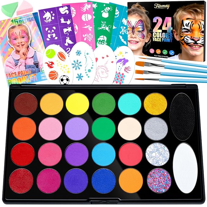 24 Colors+2 Glitter(80pc accessories)