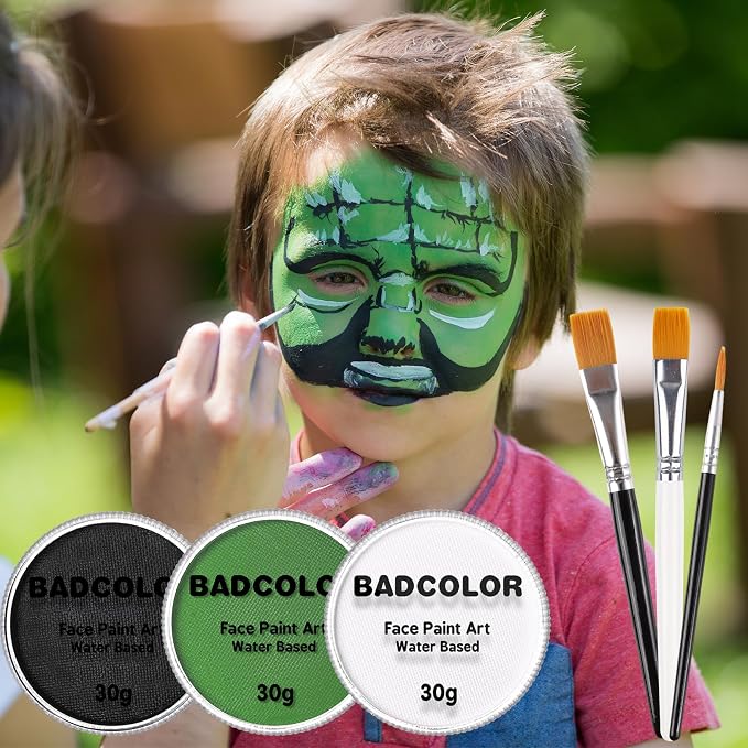 Black+White+Green+3Pcs Brushes