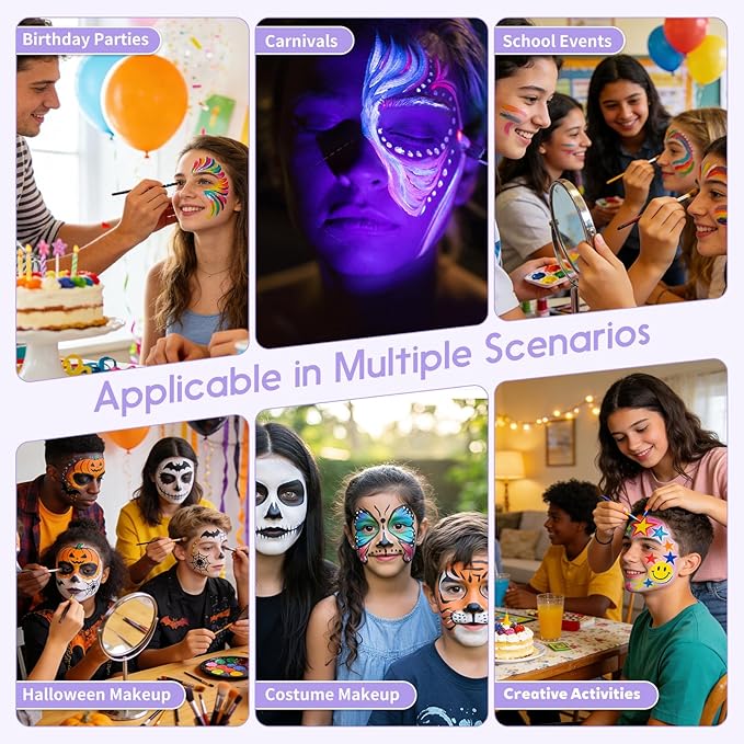 54 Color Face Painting Set
