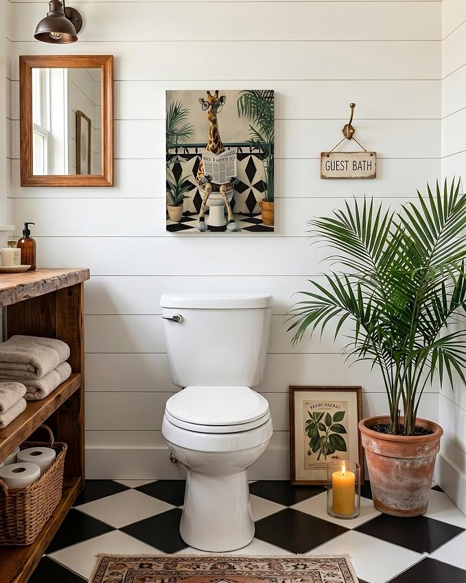 Giraffe Reading Toilet