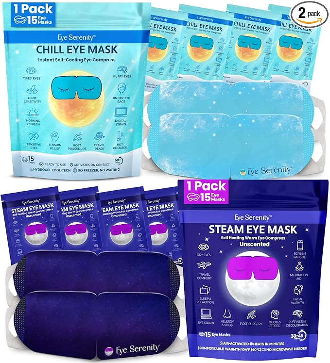 CHILL Eye Mask + Steam Eye Mask 30 Pack