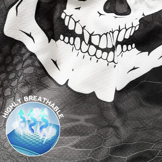 Skull White Face Black Dimples