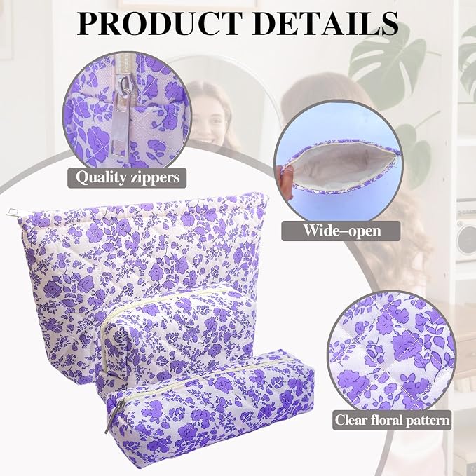 New 3Pcs purple
