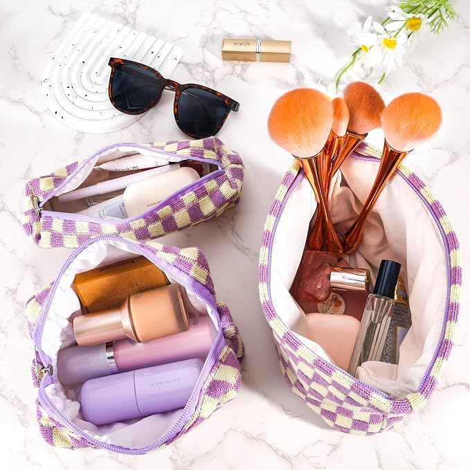 B-Checkered 3Pcs Mix Purple