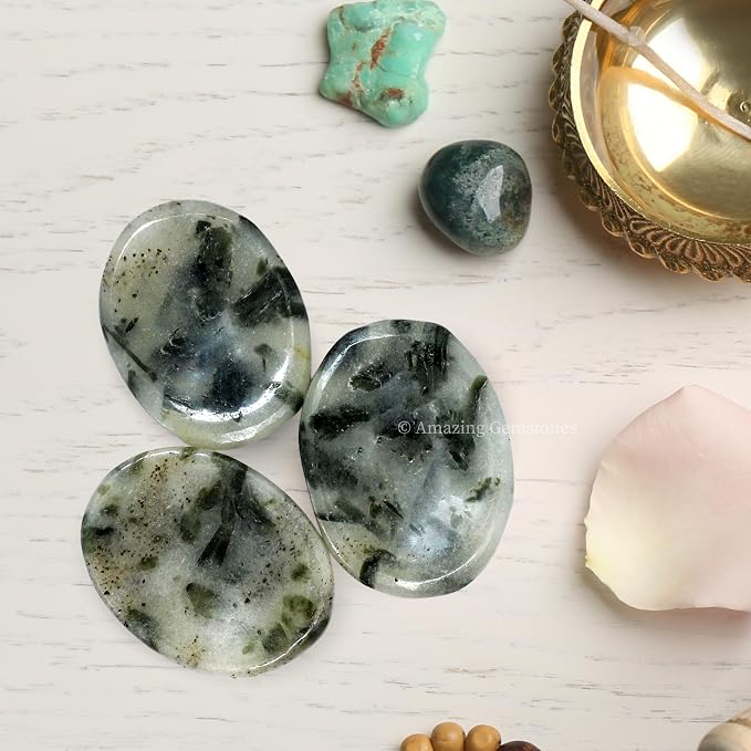 Green Tourmaline in Quartz