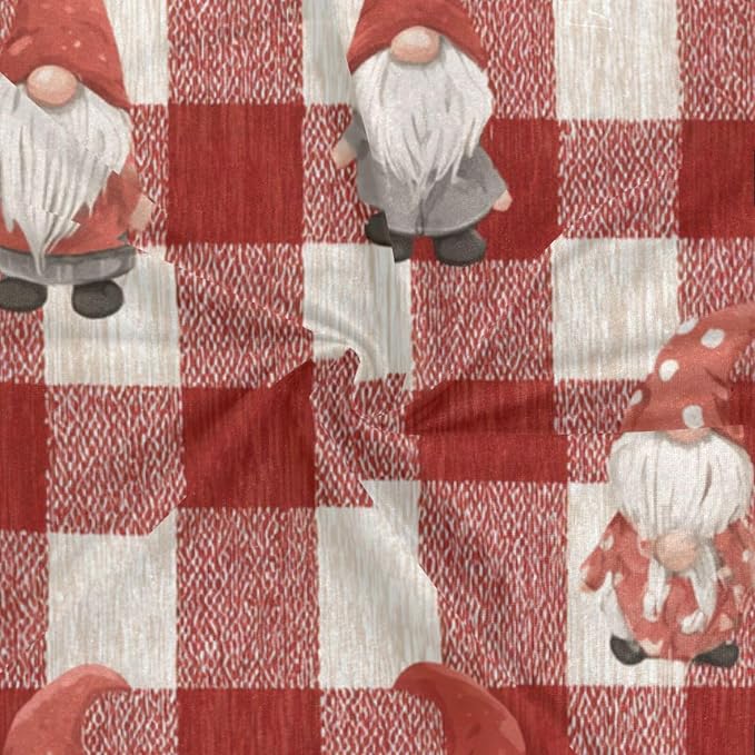 Red Checkered Cute Gnome