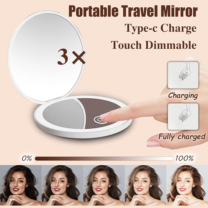 Brown-Led Mirror