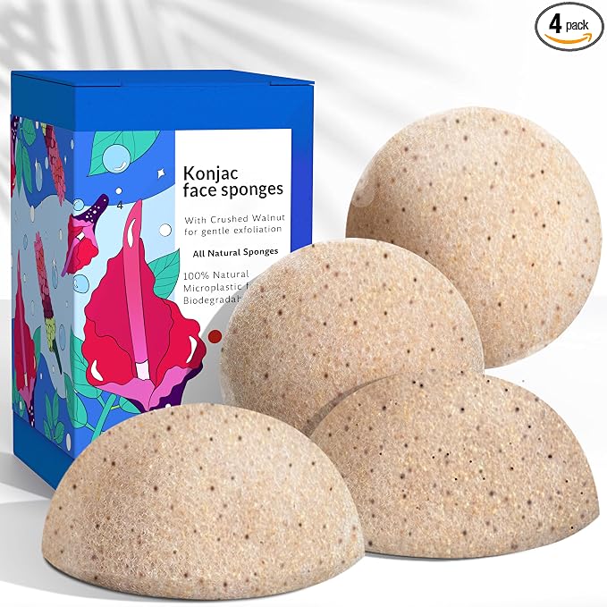 Konjac and Walnut Face Sponge