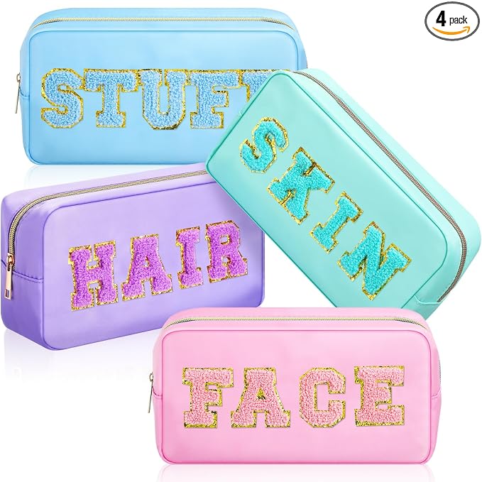 Light Blue, Green, Purple, Pink