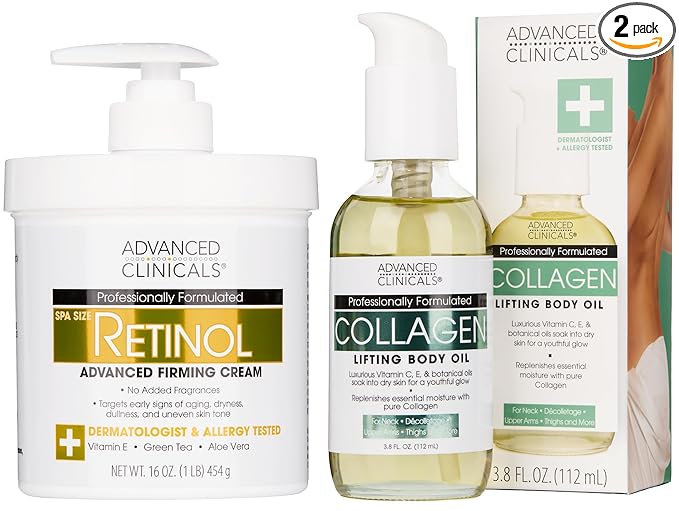 Retinol Cream + Collagen Body Oil Set