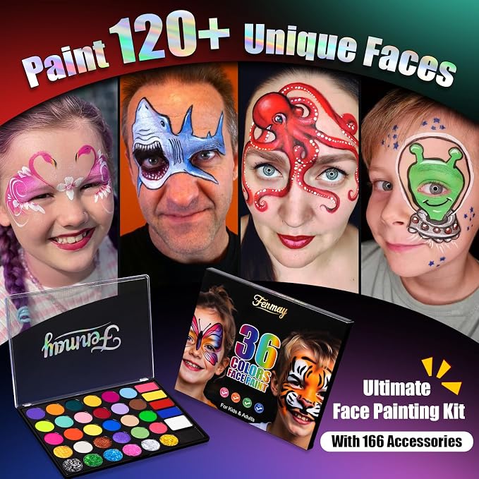 30 Colors+6 Glitter(166pc accessories)