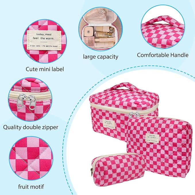 3pcs-PinkChecker