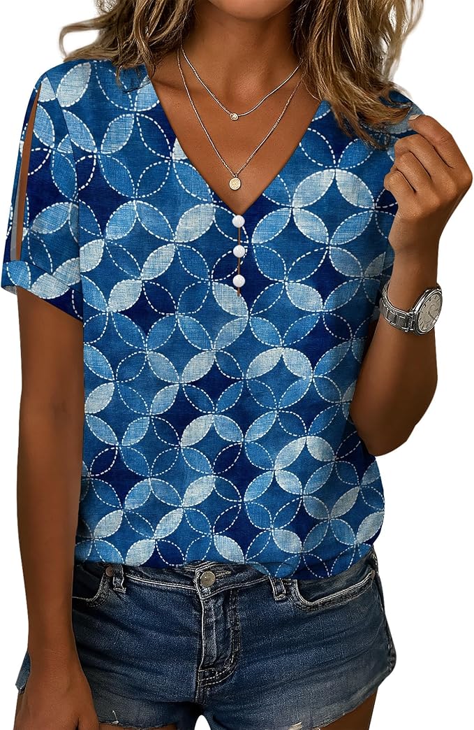 Womens Floral Printed Cotton Top 10