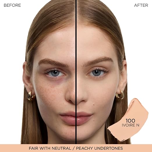 100 Ivoire N: fair skin with neutral/peachy undertones