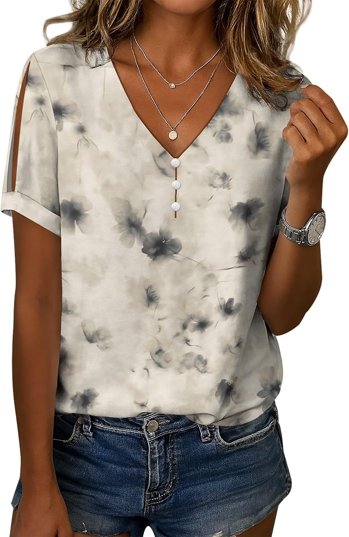Womens Floral Printed Cotton Top 14