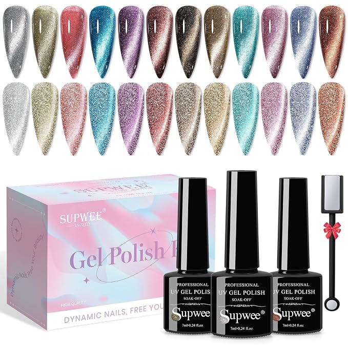 12 Colors-Reflective Cat Eye Gel