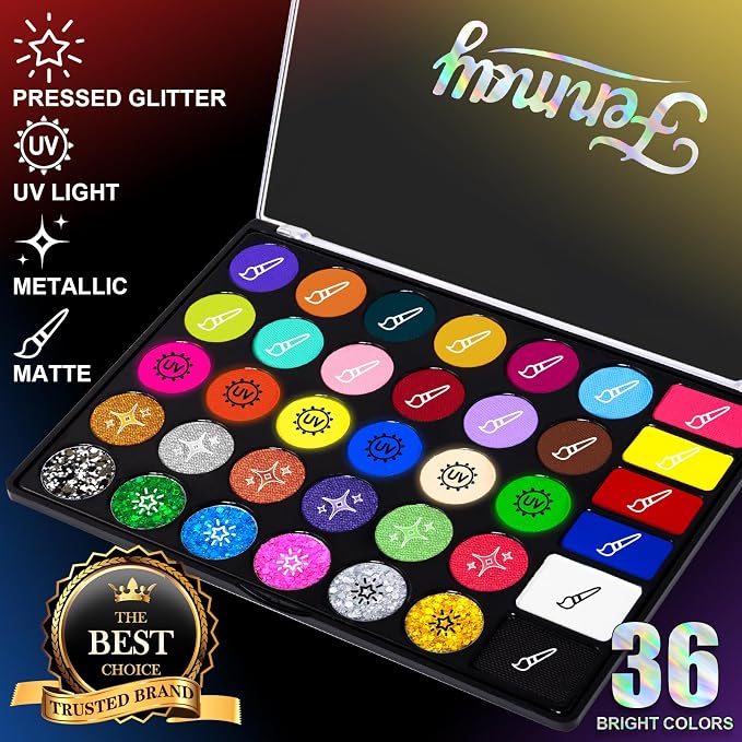 30 Colors+6 Glitter(166pc accessories)